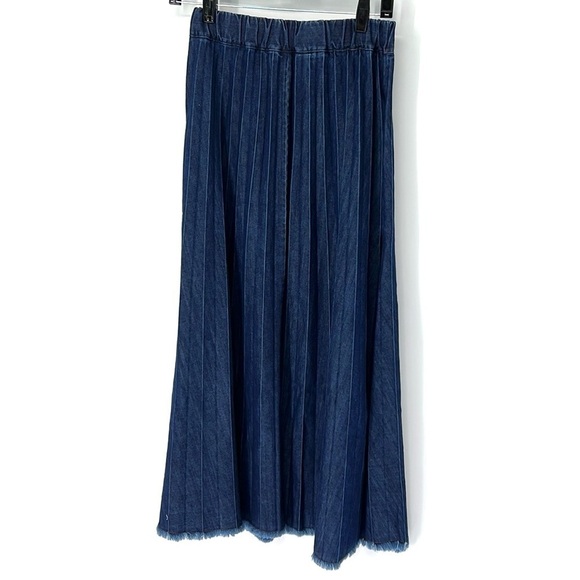La fee maraboutee NWT denim Pleated Skirt women’s IT 34 - Picture 10 of 10